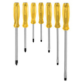 Juego de 7 destornilladores de impacto mango plastico pretul..